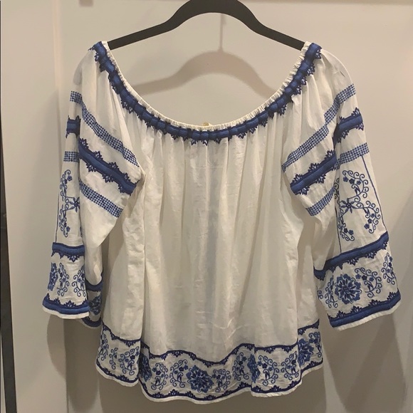 Love Sam Wanda Off The Shoulder Embroidered Top - Picture 4 of 7